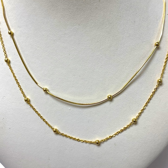 Jewelry - 925 Sterling Silver with Yellow Gold Necklace